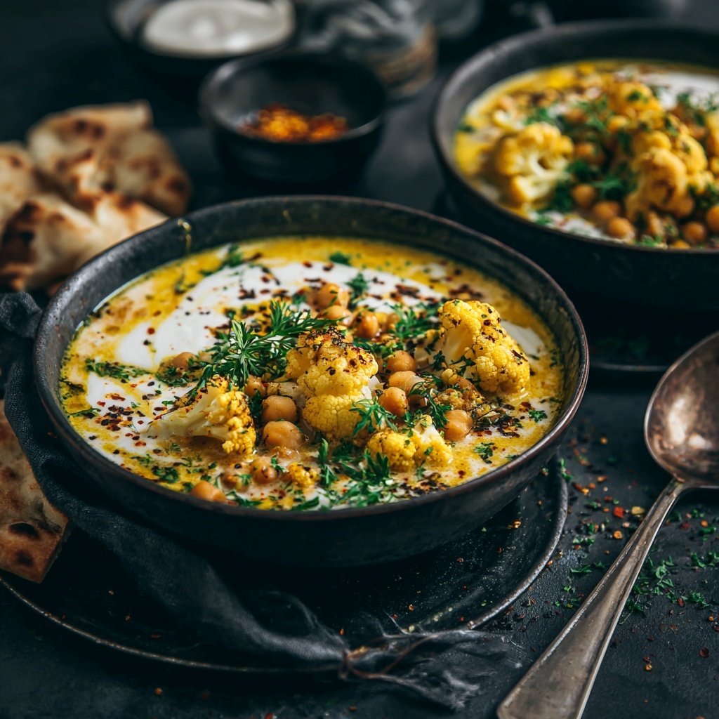 Blumenkohl Curry Mit Kichererbsen