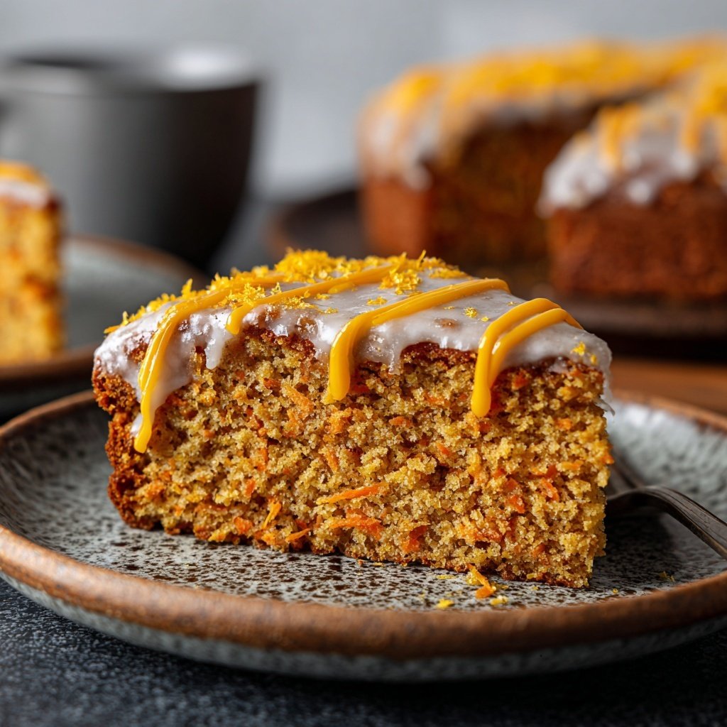 Karottenkuchen Mit Orangen Glasur
