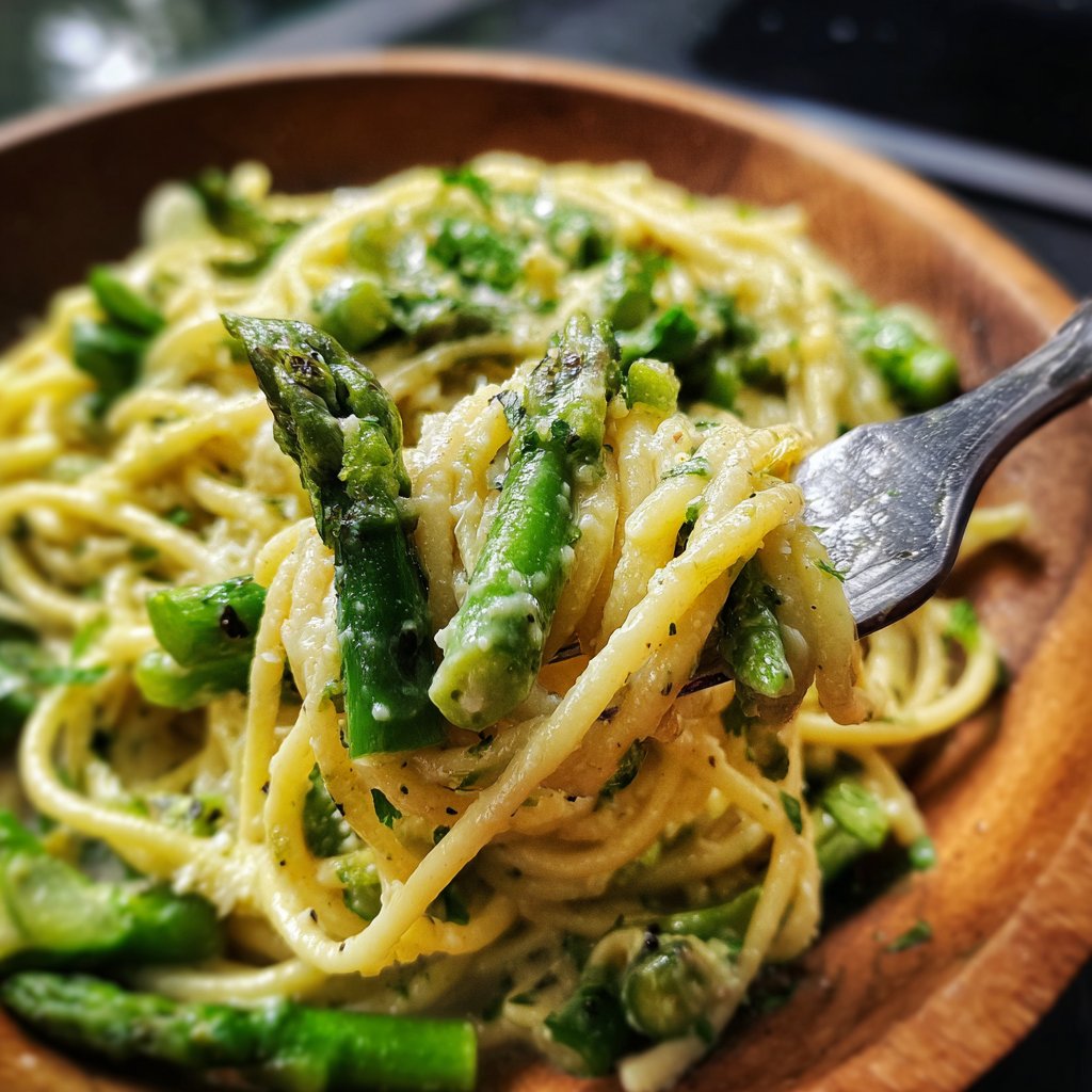 Grüner Spargel Pasta