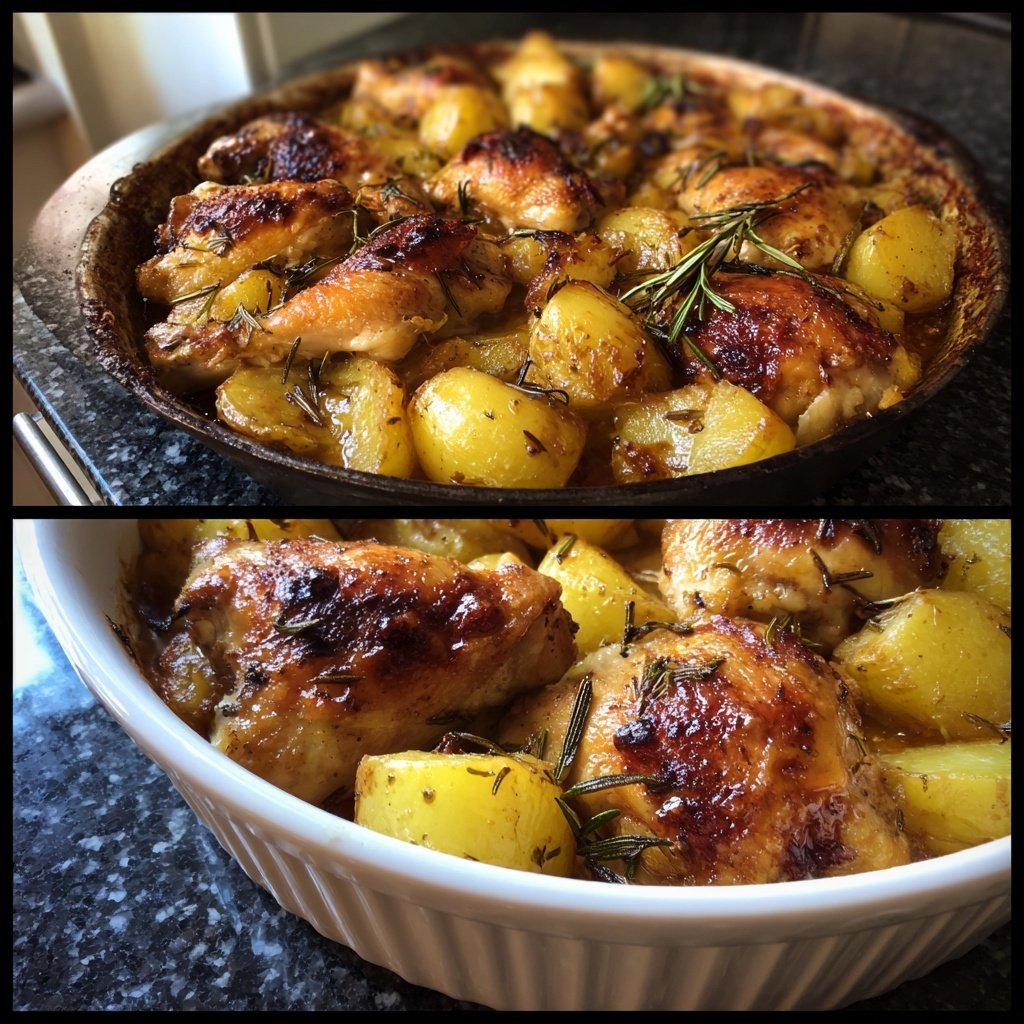 Hähnchen-Rosmarinkartoffel-Blech