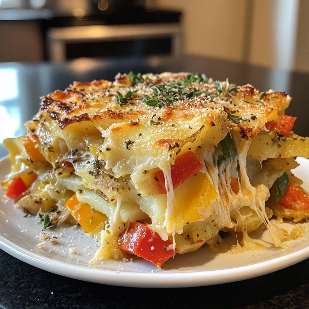 Kartoffelauflauf mit Gemüse