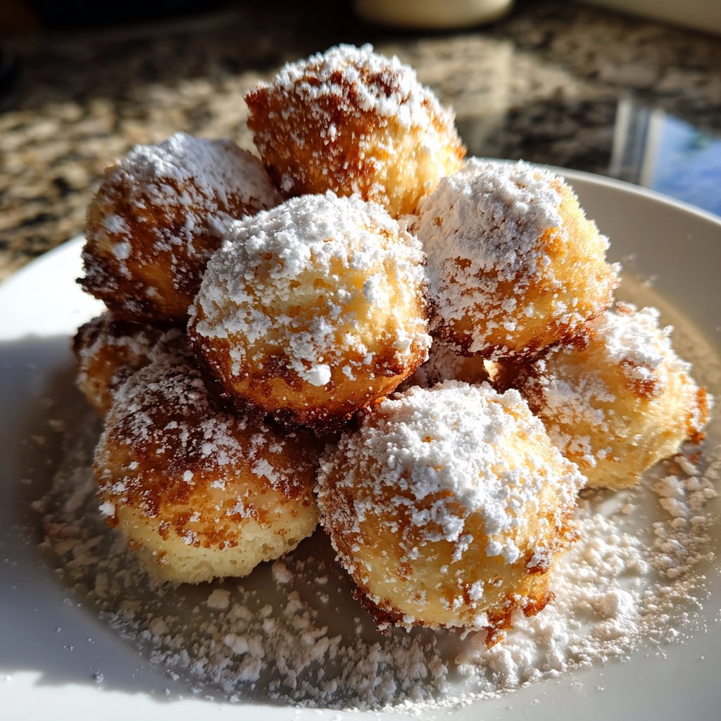 Quarkbällchen mit Joghurtteig