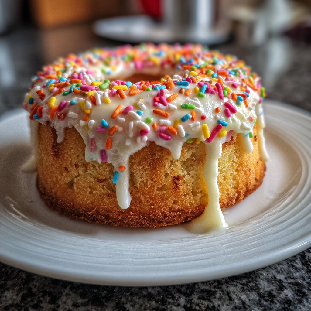 Geburtstagskuchen mit Vanillecreme